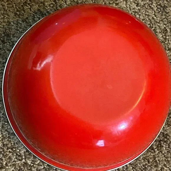 Set of Three Colorful Mixing Bowls Metal Enamel - Picture 3 of 16